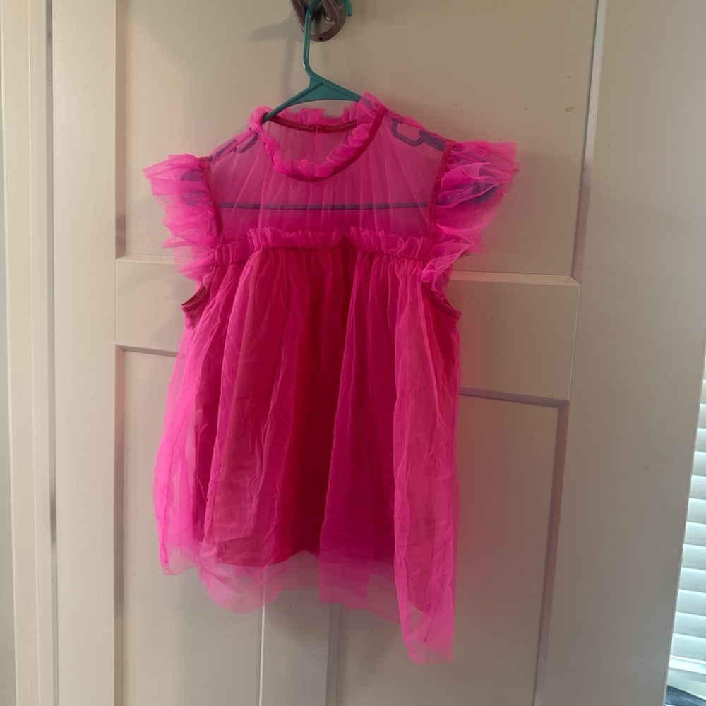SHEIN Pink Ruffle Blouse